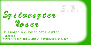 szilveszter moser business card